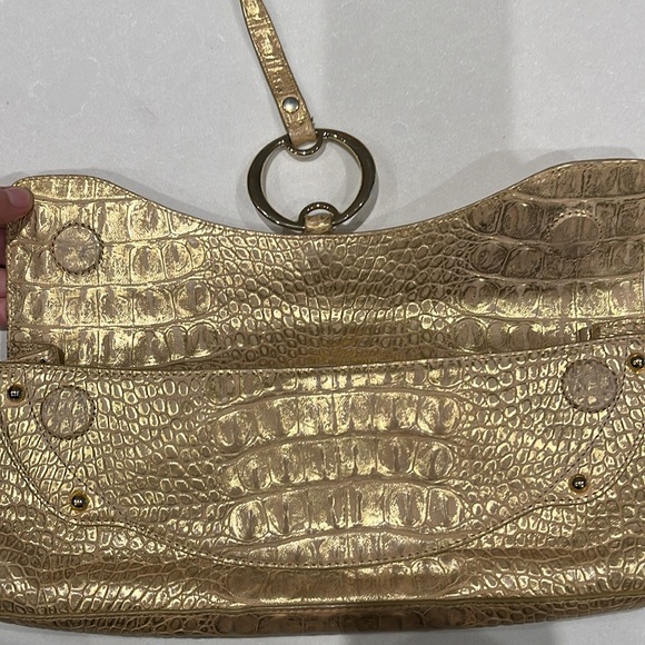 DKNY Gold Leather Clutch - Picture 4 of 5